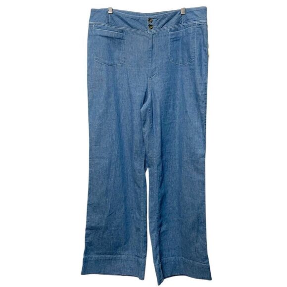 NWT Anthropologie PILCRO High Rise Wide Leg Trouser Jeans 32 - Picture 2 of 11